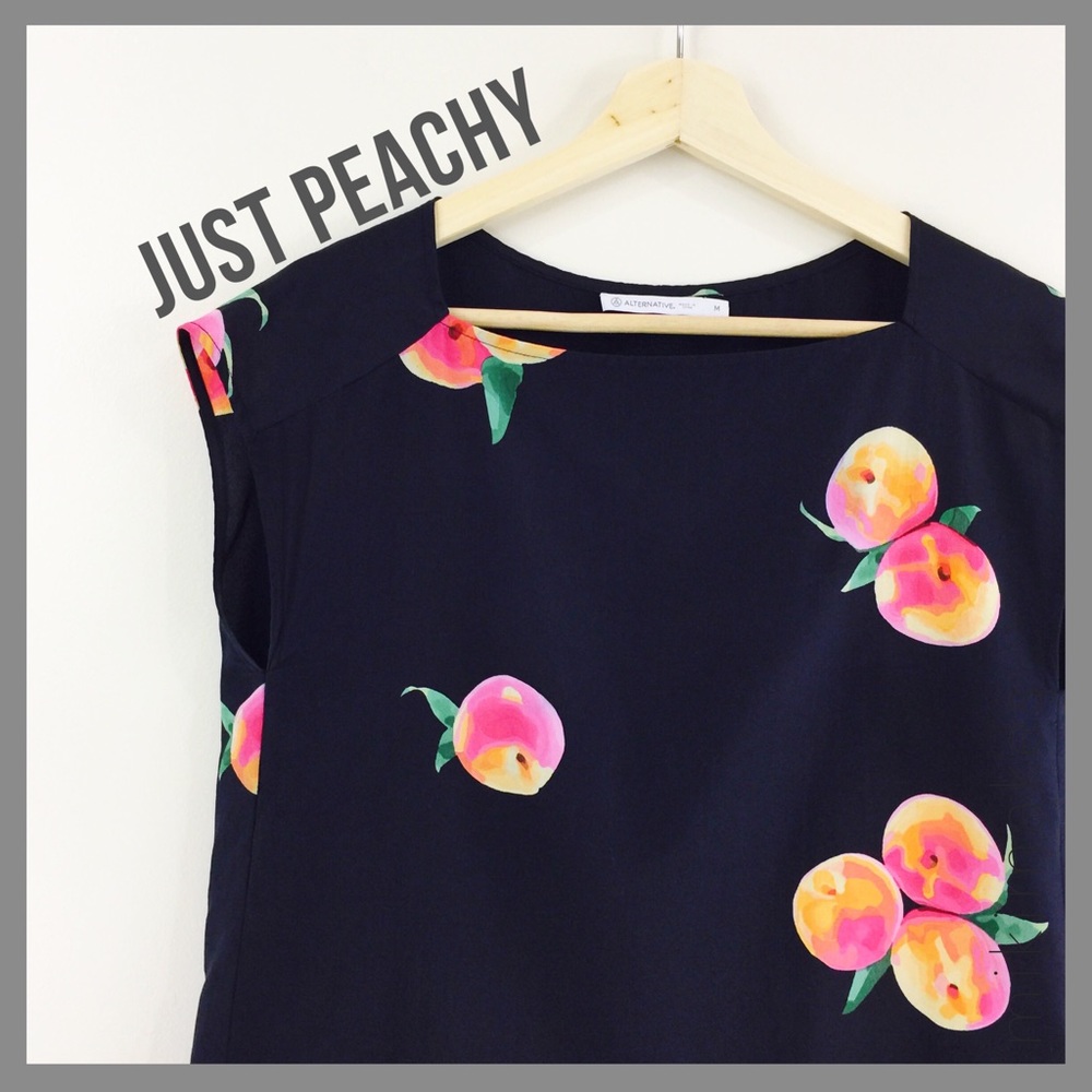 [ alternate apparel ] silk peach print top