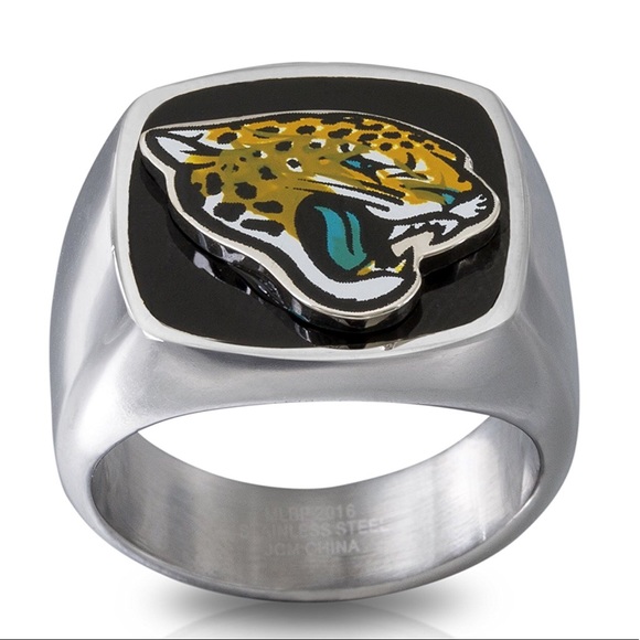 NFL Accessories Jacksonville Jaguars Mens Stainless Steel Ring