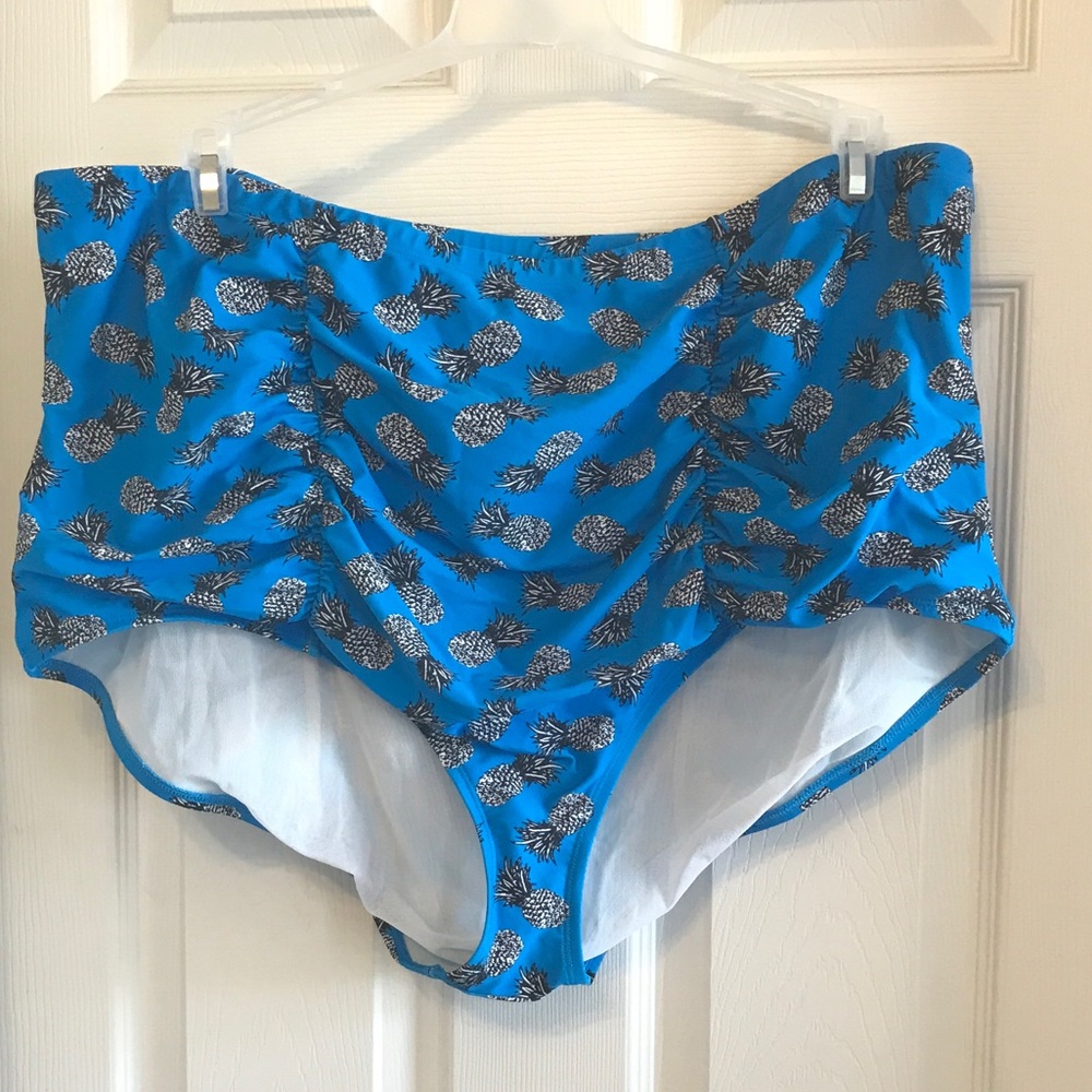 Torrid Ruched High Waisted Swim Bottoms