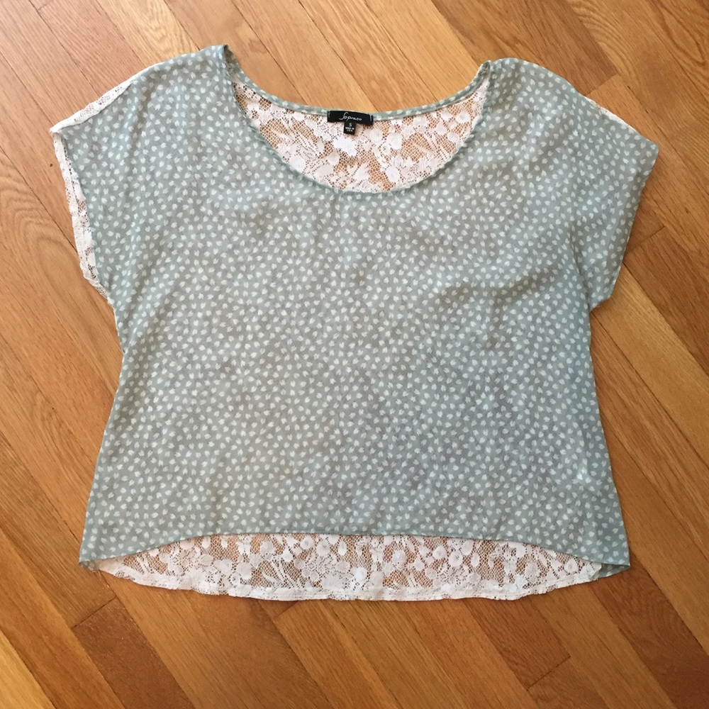 Delicate, sheer shirt, lace back