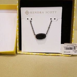 Kendra scott elisa necklace gunmetal black