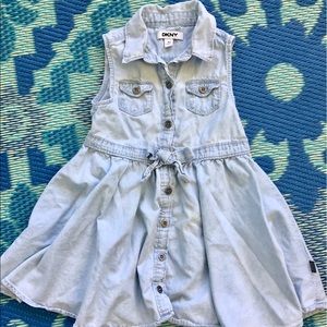 DKNY Chambray Denim Button Up Dress 3T