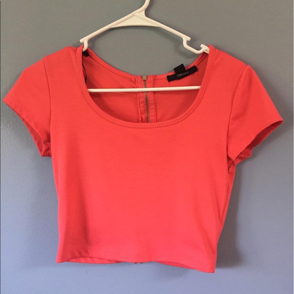 Coral crop top