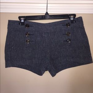 Express shorties light weight denim material