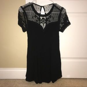 black dress with mesh