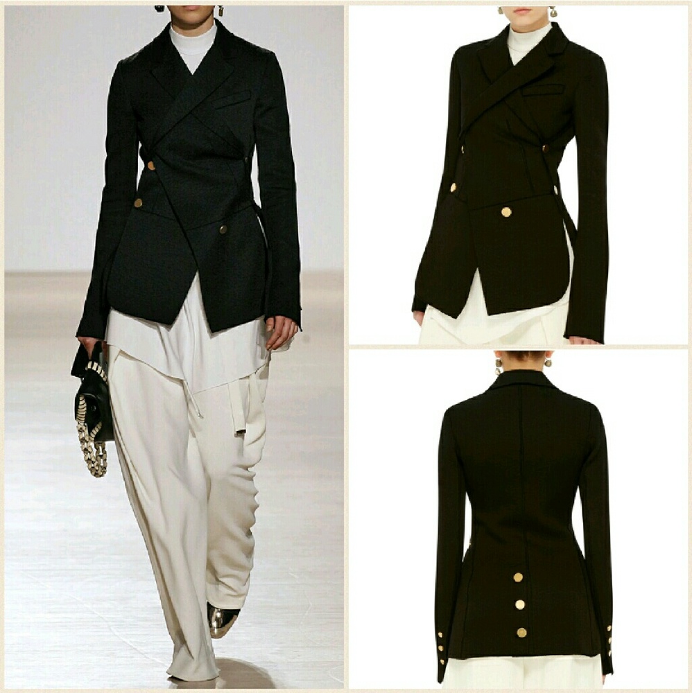 PROENZA SCHOULER asymmetric wool jacquard blazer - Picture 6 of 8