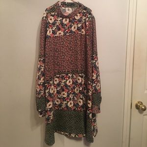 Zara mix print dress