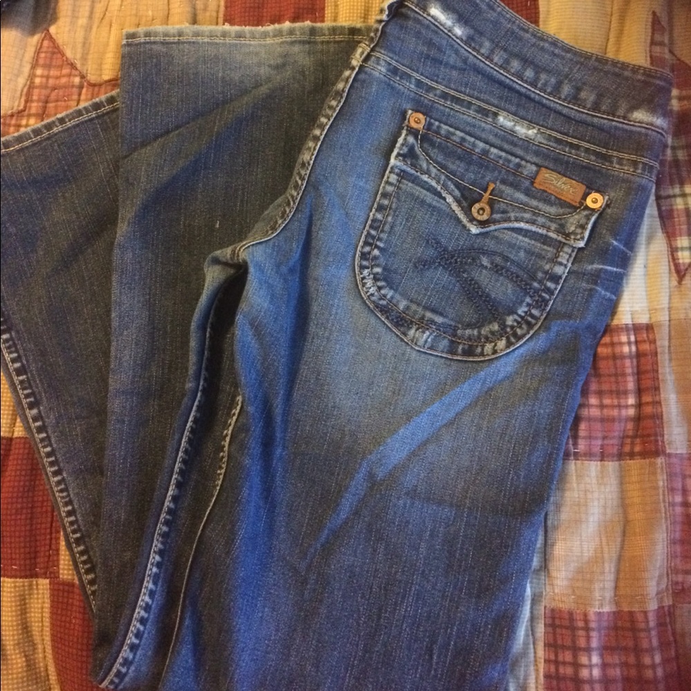 Size 32/34 silver jeans