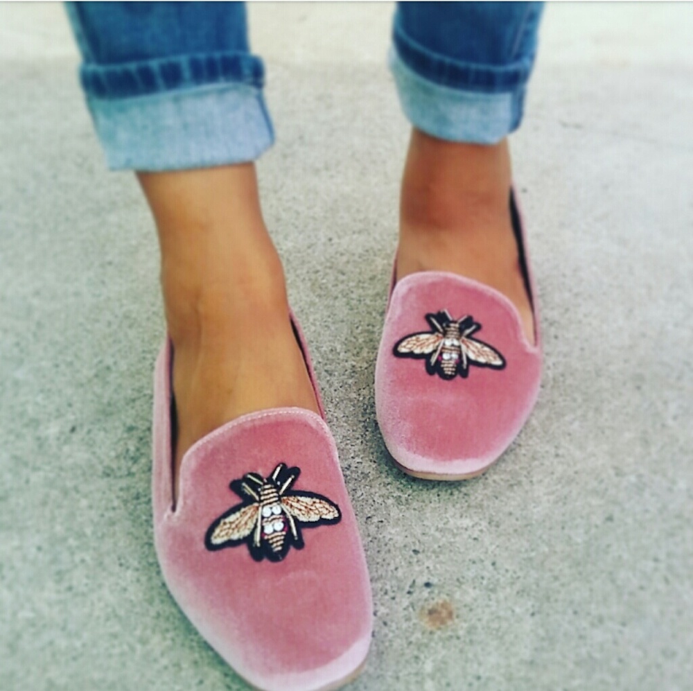 //The Dolores// Mauve velvet dragonfly Flat - Picture 7 of 7
