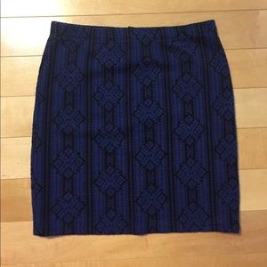 Tribal Print Mini Pencil Skirt