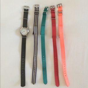 J. Crew x Timex Traveler Watch & Straps