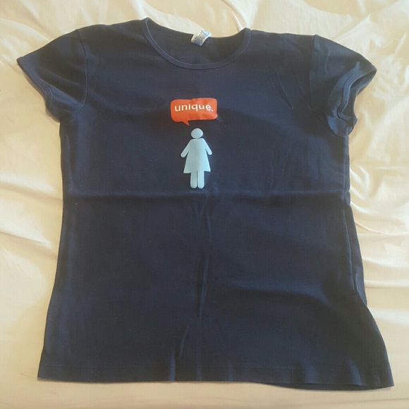 Tops - Navy blue unique tee shirt