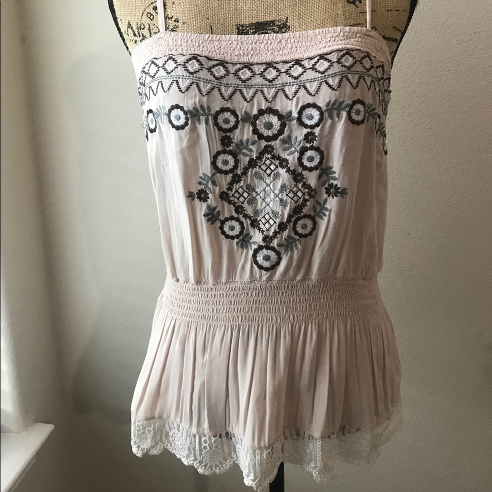 Forever 21 Boho Style Thin Strap Shirt