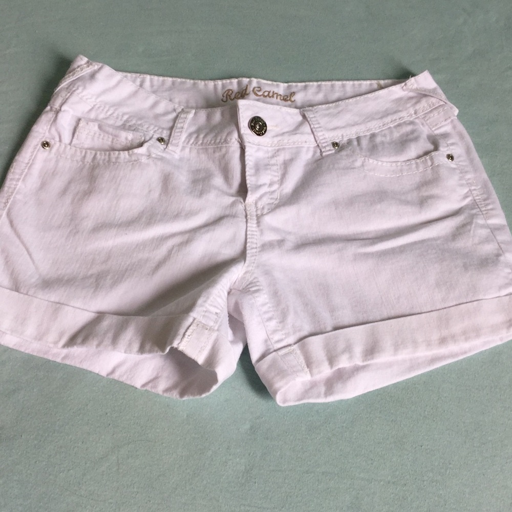 White denim shorts