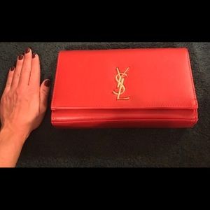 YSL Red clutch