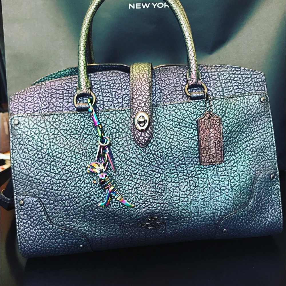 ❌SOLD OUT❌Coach Mercer 30 Hologram leather Satchel - Picture 2 of 7