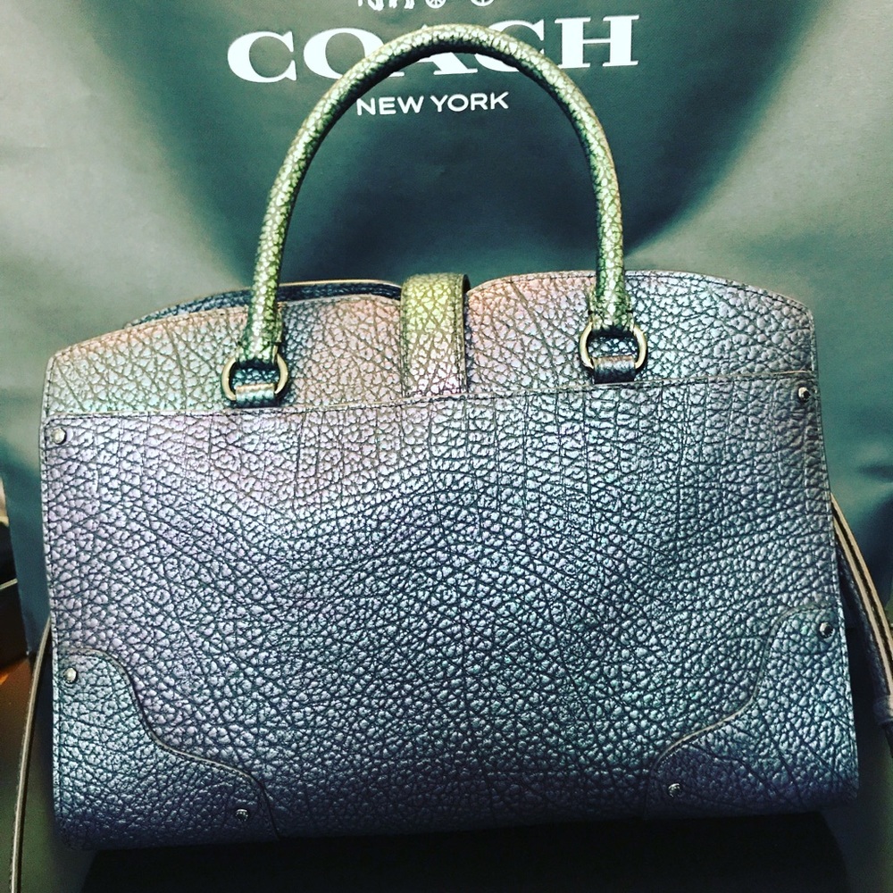 ❌SOLD OUT❌Coach Mercer 30 Hologram leather Satchel - Picture 3 of 7