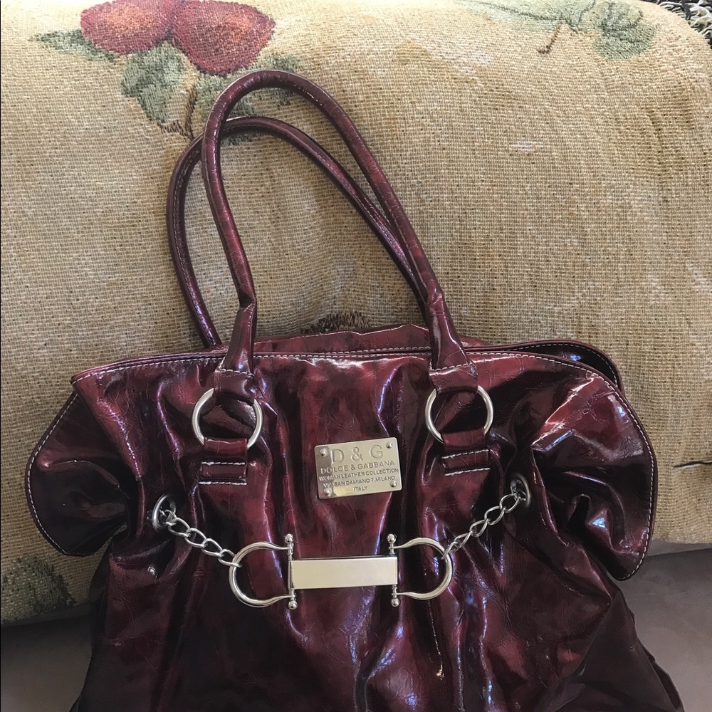 Dolce Gabbana 😊Fashion bag burgundy. Large