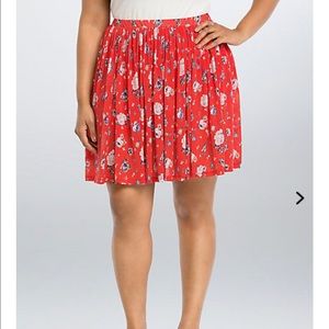 Floral Mesh Skater Skirt