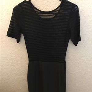 Black knee length dress