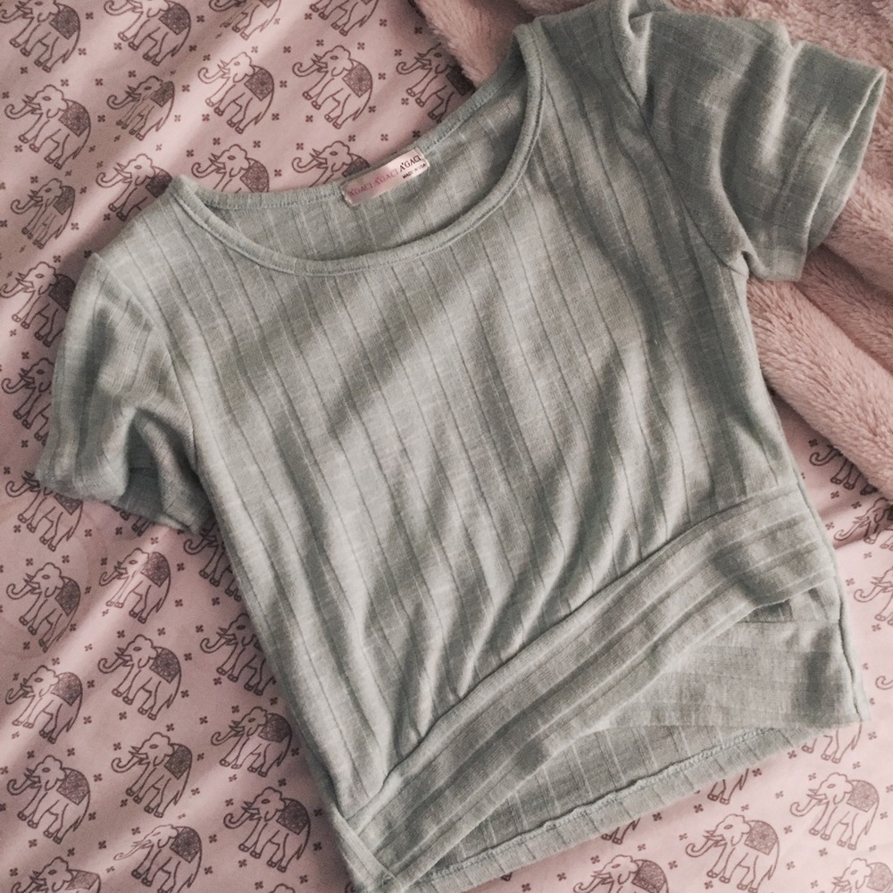 A'GACI Ribbed Crop Top