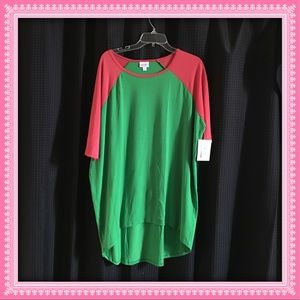 LuLaRoe medium pink and green Irma NWT