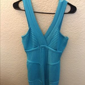 Bebe baby blue bodycon dress