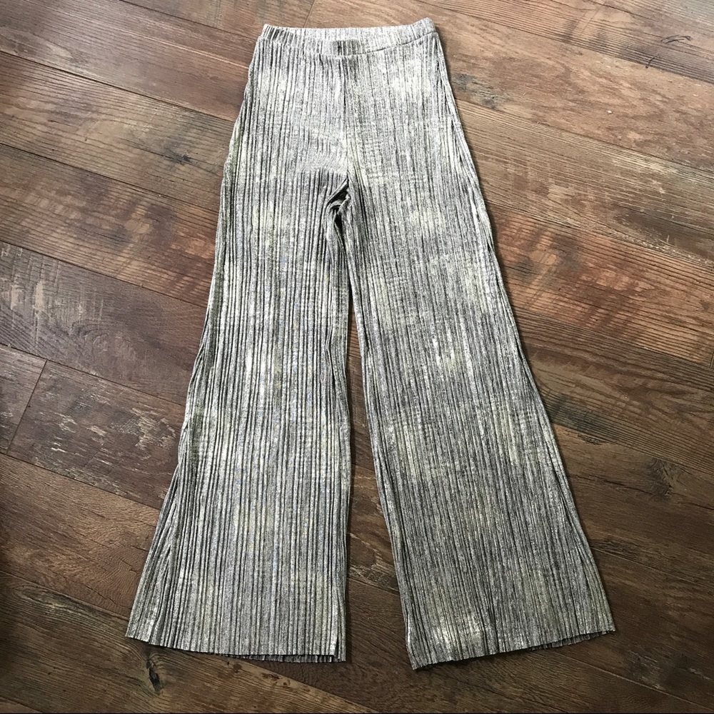 Anthropologie glistened wide leg pants