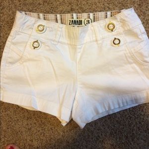White booty shorts