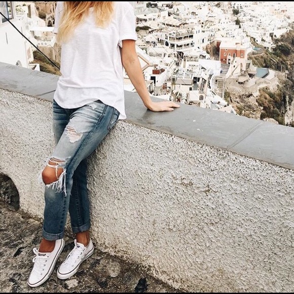 American Eagle Outfitters Denim - AE boyfriend boy crop distressed Jeans