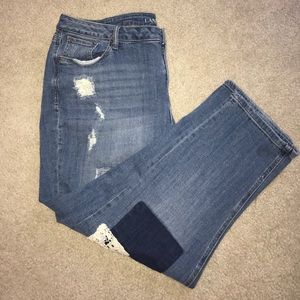 Cute Patched Plus Sized Capris