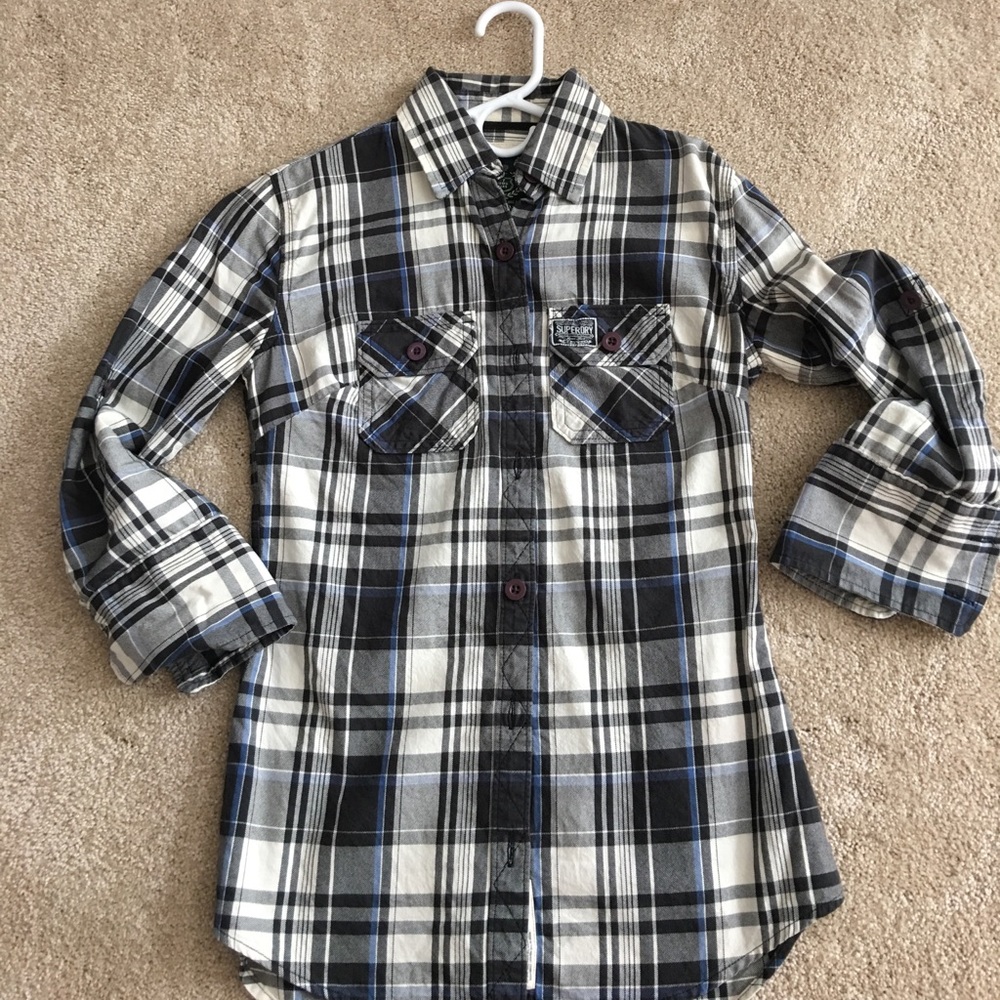 SuperDry Navy Plaid Shirt