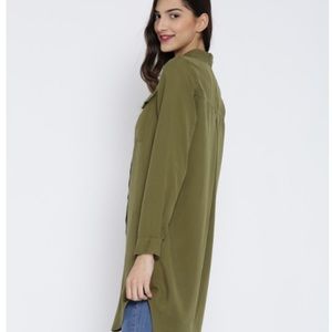 Forever 21 Olive Green Shirt Dress