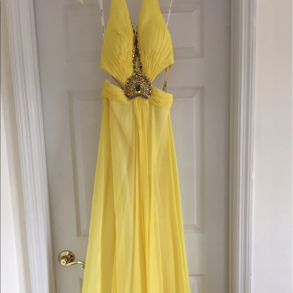 Canary Yellow Evening Gown