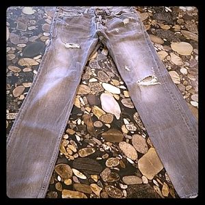 EUC Hollister Grey Stone Wash Jeans