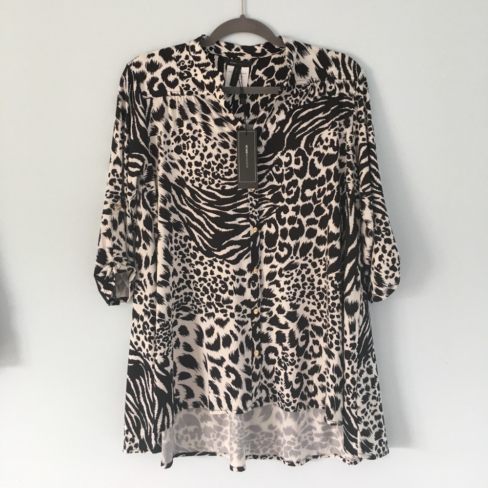BCBGMAXAZRIA Sexy Print Top