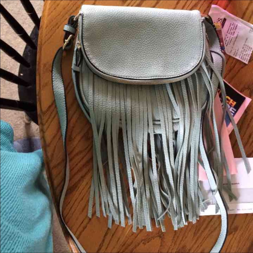 Melanie Bianco vegan leather fringe purse