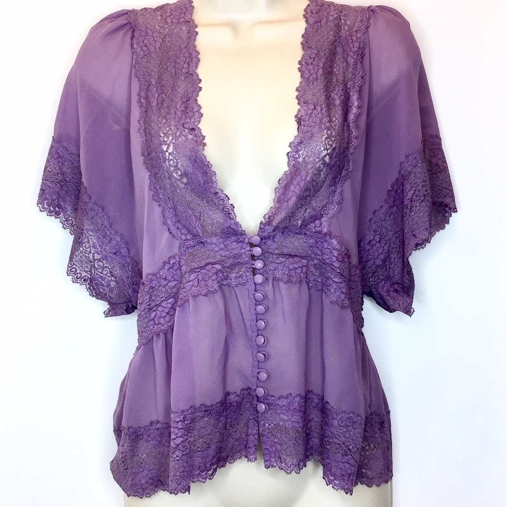 Bohemian Lace Trimmed Top