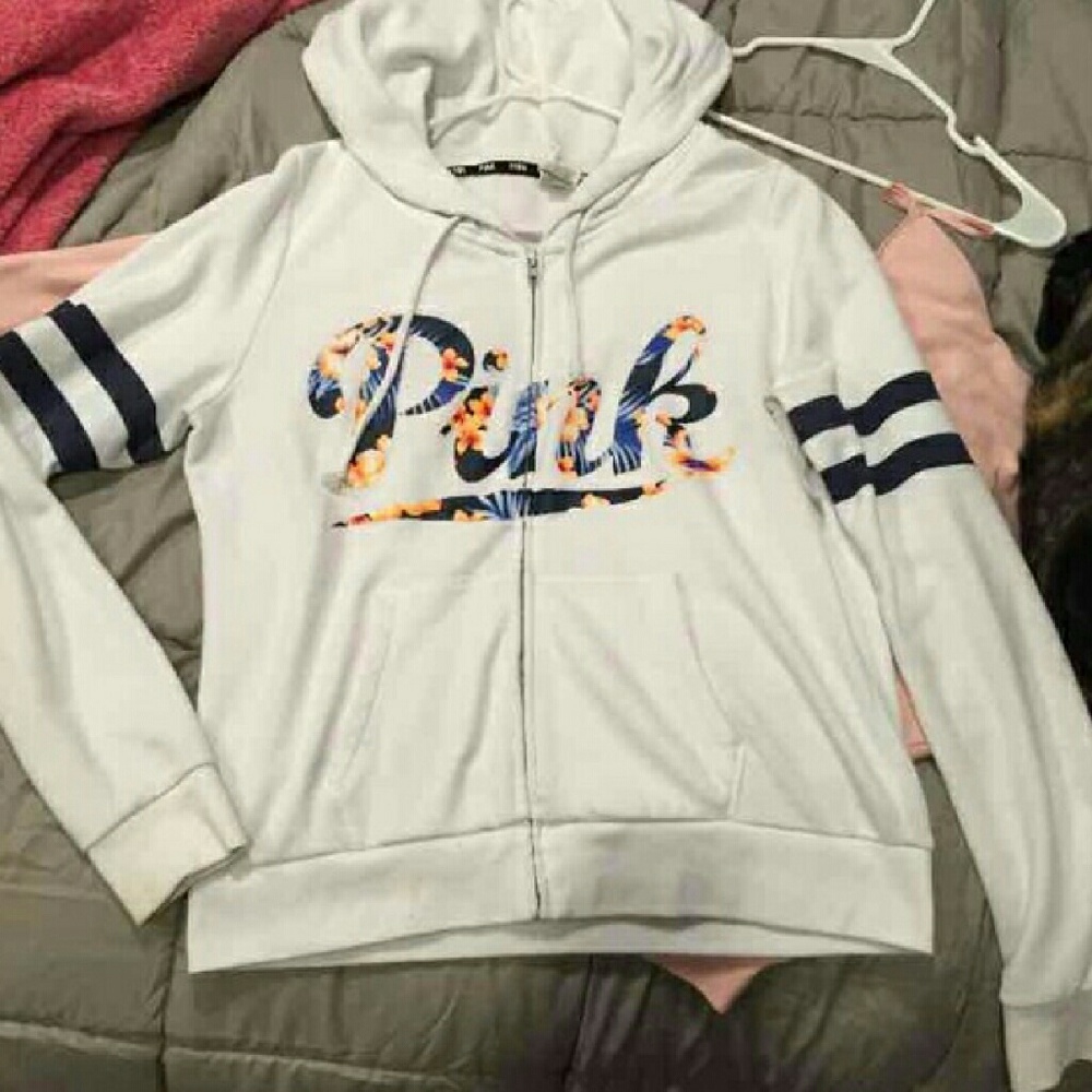 VS Pink Zip Up Hoodie