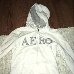 White aero hoodie