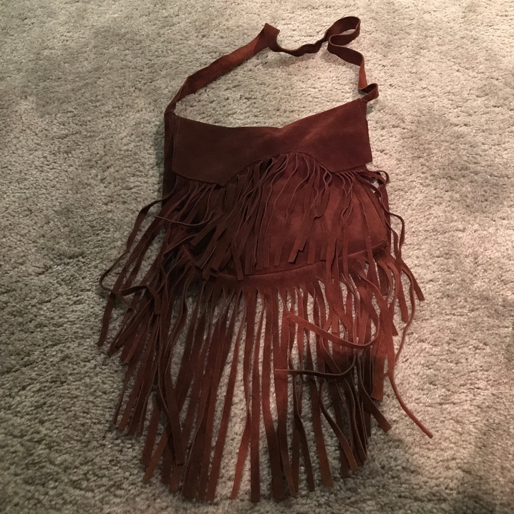 Fun tribal red fringe bag