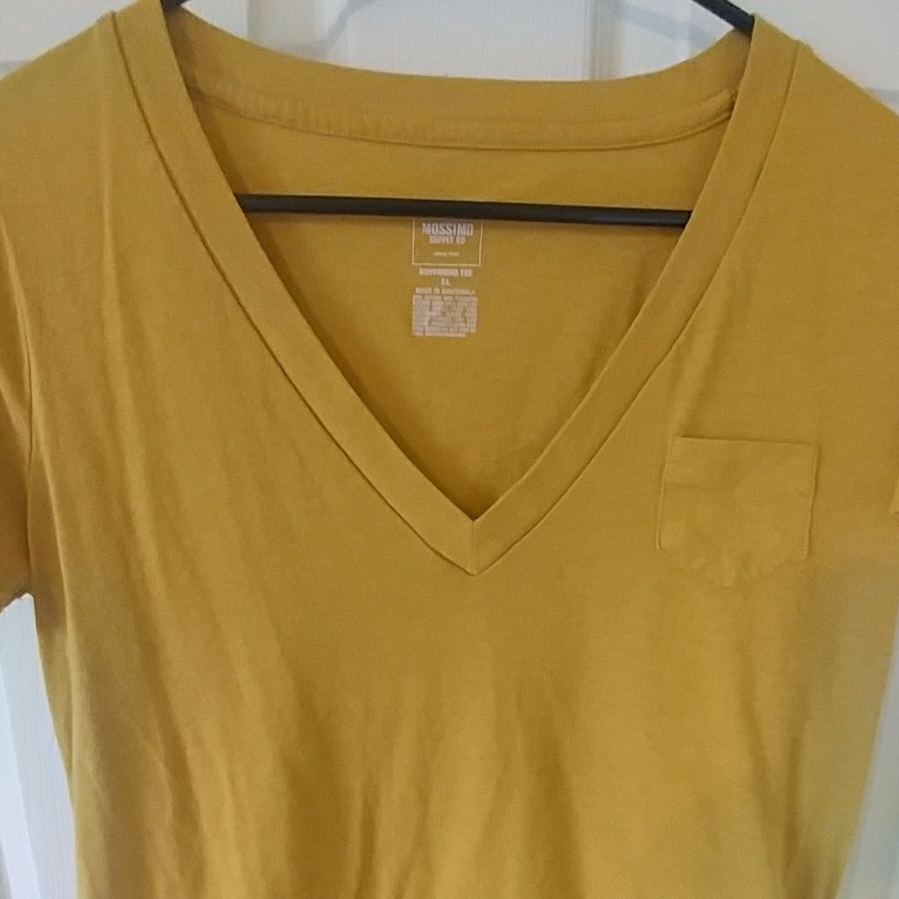 Mustard colored boyfriend t