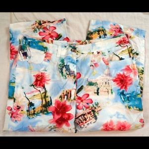 NWT Chico's tropical scenic fleur Larissa Capri