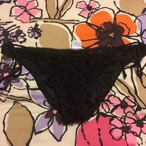 Black lace swim bottoms