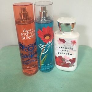 Bath and body works mists and lotion