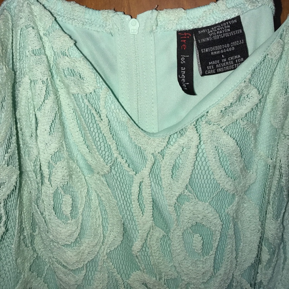 Floral Lace Mint/Blue Dress