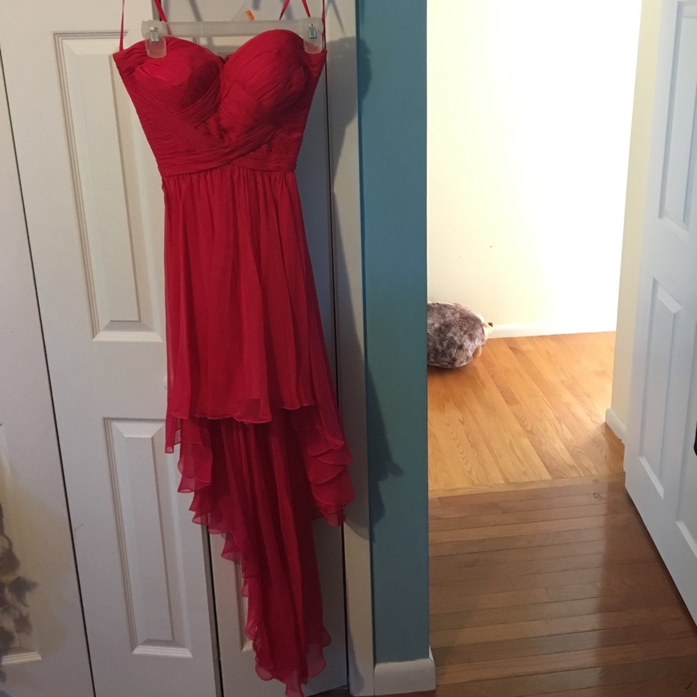 Strapless Pink Prom Dress