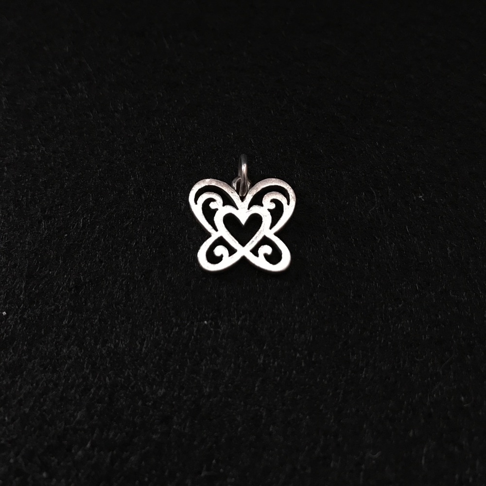 James Avery Small Butterfly Heart Pendant