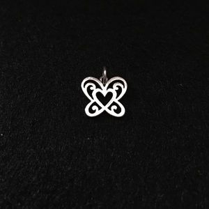 James Avery Small Butterfly Heart Pendant