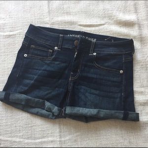 Dark denim shorts from American Eagle